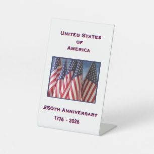 Signe De Table 250e anniversaire USA Patriotique