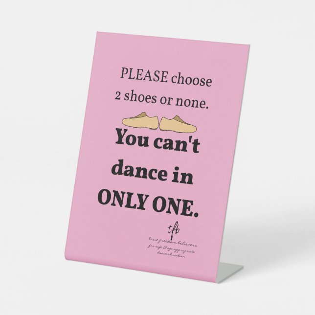 Signe De Table 2 Chaussures ou Aucun rose pâle (Recto)