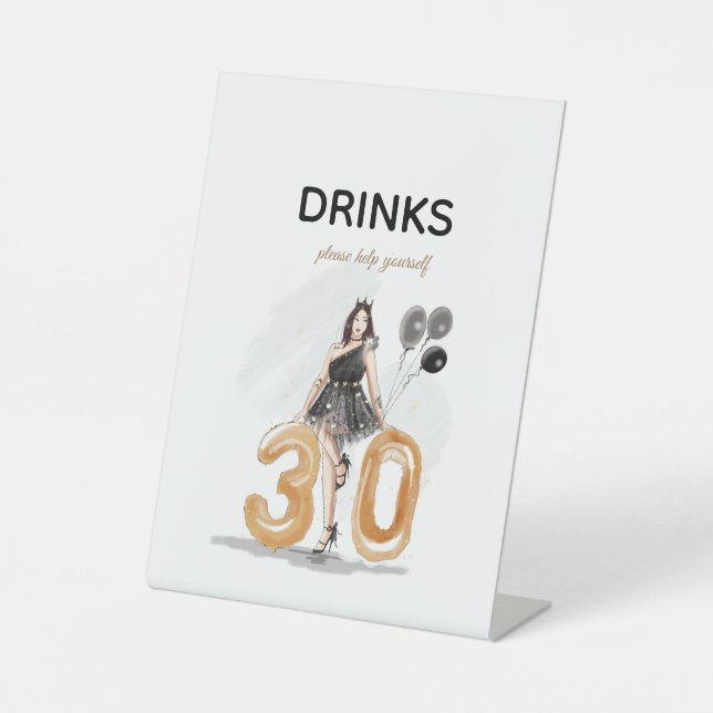 Signe De Table 30 ans, 30 ans heureux (Recto)