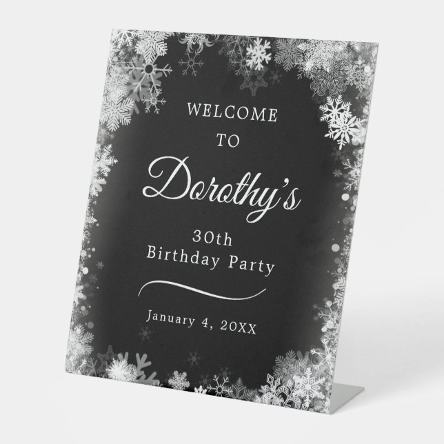 Signe De Table 30e anniversaire Wonderland Winter Wonderland Snow (Recto)