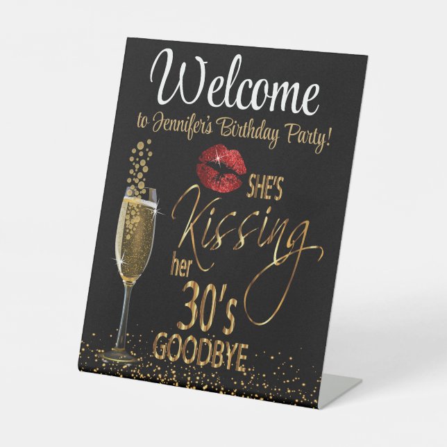 Signe De Table 40e anniversaire - Elle embrasse ses 30's Goodbye (Recto)