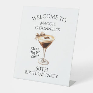 Signe De Table 60e anniversaire fête Espresso Martini Bienvenue