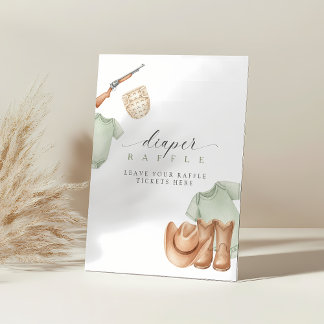 Signe De Table A little hunter is on the way baby shower diaper