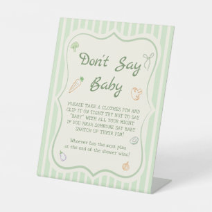 Signe De Table Accueil Baby shower grandi ne pas dire jeu de bébé