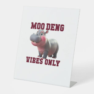Signe De Table Adorable MOO DENG VIBES SEULEMENT bon bébé Hippo V