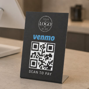 Signe De Table Affichage de paiement Venmo à scanner