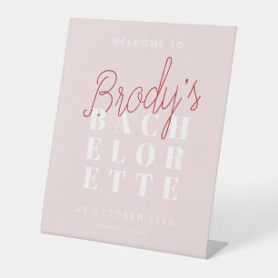 Signe De Table Affiche de bienvenue de la fête de Bachelorette - 