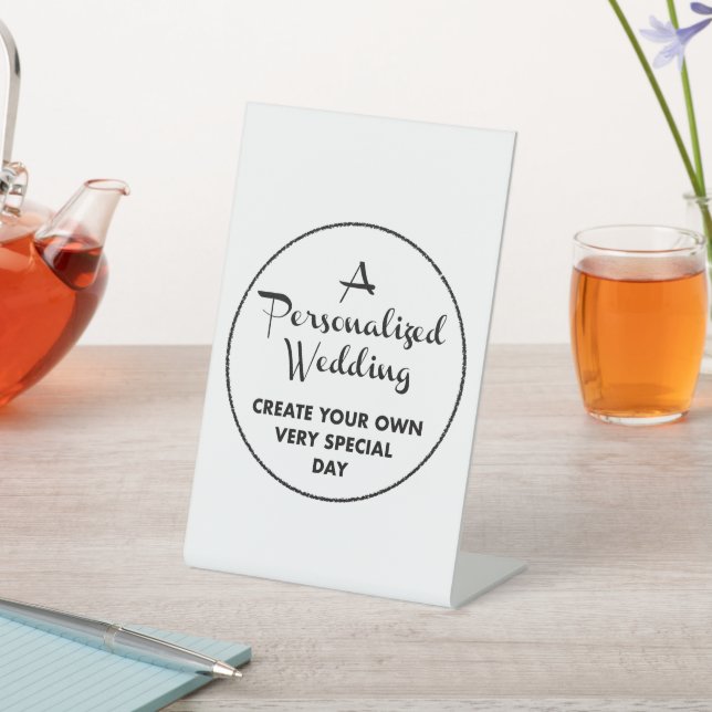 Signe De Table Affiche de bienvenue de mariage personnalisée - 4" (In SItu)