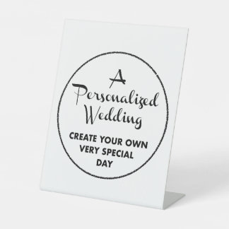 Signe De Table Affiche de bienvenue de mariage personnalisée - 8"