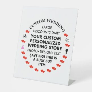 Signe De Table Affiche de bienvenue de mariage personnalisée - Pi