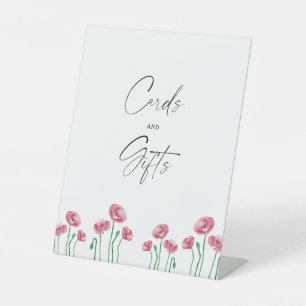 Signe De Table Affiche de cartes et cadeaux floraux