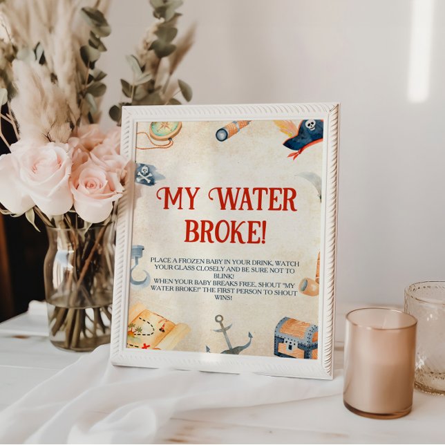 Signe De Table Ahoy C'est un garçon Baby shower My Water Broke (Créateur téléchargé)