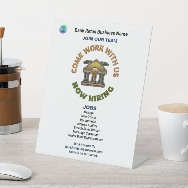 Signe De Table Aide Location Recherchée Logo Professionnel Person (In SItu)