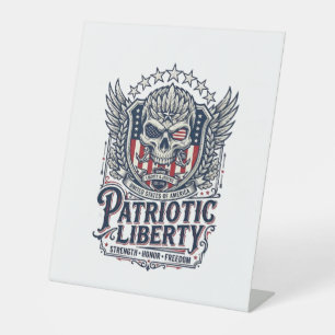 Signe De Table Aigle Tactique Patriotique Crâne Inspiré Militaire