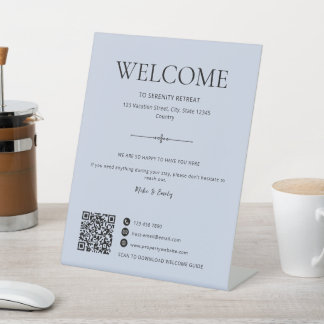 Signe De Table Airbnb Bienvenue Maison de Vacances Location QRCod