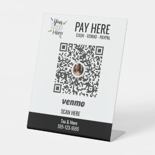 Signe De Table Ajouter un logo personnalisé   Utiliser Venmo Paye