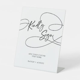 Signe De Table Ajouter un Mariage de script personnalisé "Signer