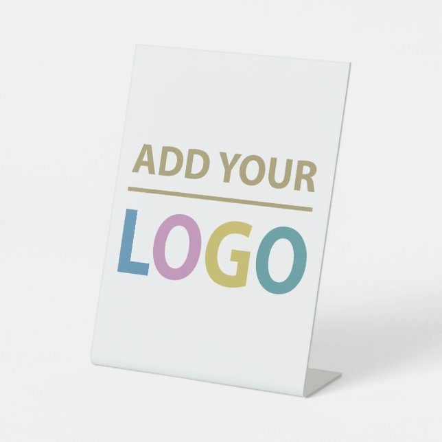 Signe De Table Ajouter votre logo professionnel personnalisé (Recto)
