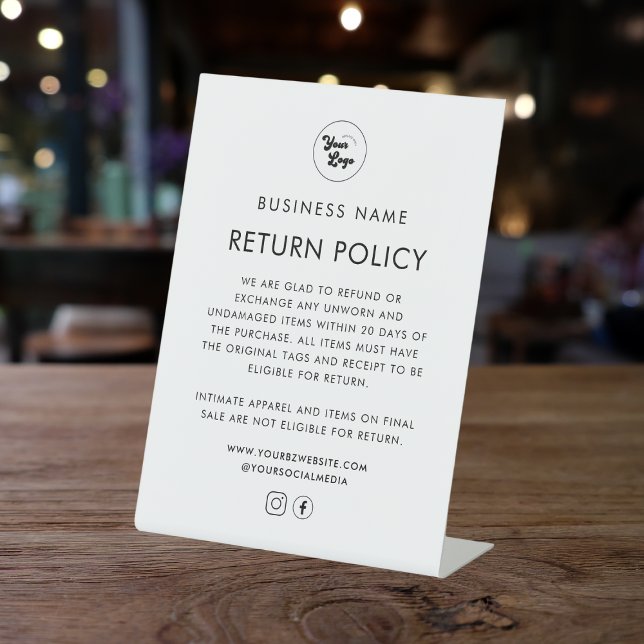 Signe De Table Ajouter votre logo Vêtements Vêtements Vente au dé (Créateur téléchargé)