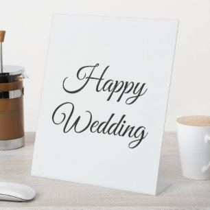 Signe De Table ajouter votre mariage texte heureux