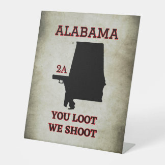 Signe De Table Alabama : Défendre Votre Deuxième Amendement