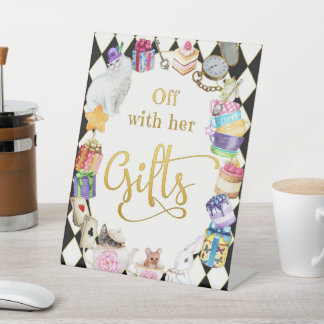 Signe De Table Alice au pays des merveilles avec ses cadeaux