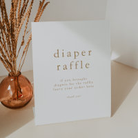 ALYSSA Blanc Or Simple Baby shower Déchets Raffle