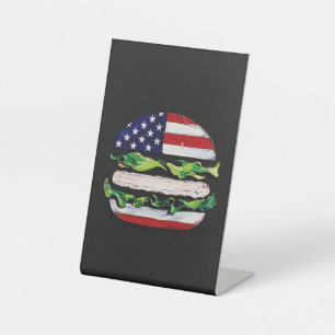 Signe De Table America Burger (Peinture noire n° 5)