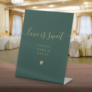 Signe De Table Amour de l'or vert, c'est doux, prenez une friandi
