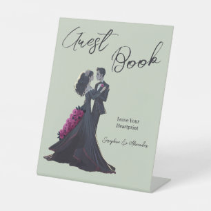 Signe De Table Amoureux gothiques romantiques Élégant Mariage Tab