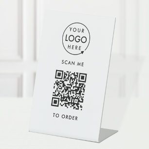 Signe De Table Analyser le code QR pour commander Logo professi
