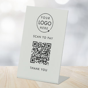 Signe De Table Analyser le code QR pour payer Logo Paiement mod