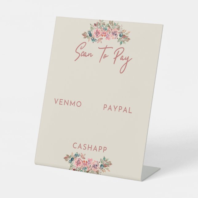 Signe De Table Analyser Pour Payer Le Thème Floral (Recto)