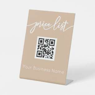 Signe De Table Analysez-moi QR Code Stand Up Inscrivez-vous à Sal