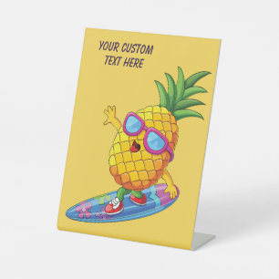 Signe De Table Ananas de navigation de texte personnalisé