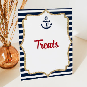 Signe De Table Ancre nautique Ahoy Traite Table Party Signal