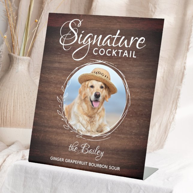 Signe De Table Animaux Mariages Signature Boissons Bar à Chien Co (Créateur téléchargé)