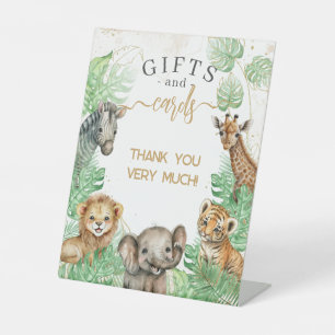 Signe De Table Animaux Safari Végétation tropicale Cadeaux Baby s
