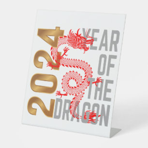 Signe De Table Année du dragon Année 2024 Zodiac chinois