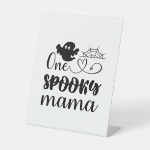 Signe De Table Anniversaire d'Halloween d'une maman Éffrayante