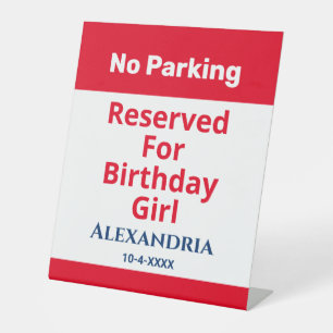 Signe De Table Anniversaire Pas de parking Réservé Amusants Perso
