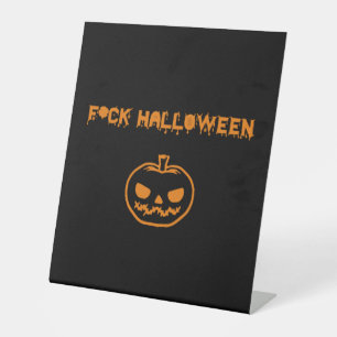 Signe De Table Anti Halloween citrouille jack-o' lantern