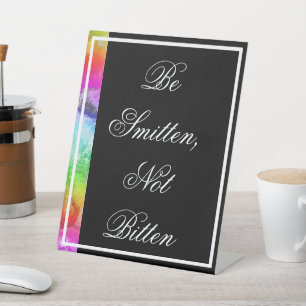 Signe De Table Aquarelle arc-en-ciel être fondue pas bitte Spray
