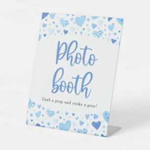 Signe De Table Aquarelle Bleu Coeurs Saint Valentin Symbole du st