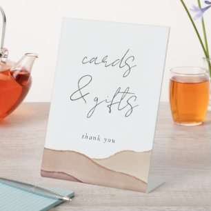 Signe De Table Aquarelle Boho Abstraite Cartes et cadeaux