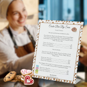 Signe De Table Aquarelle Chocolat Chips Cookies Boulangerie