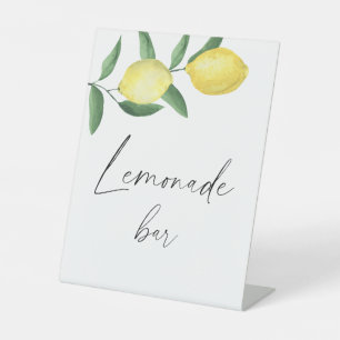 Signe De Table Aquarelle citron citron moderne - bar à limonade