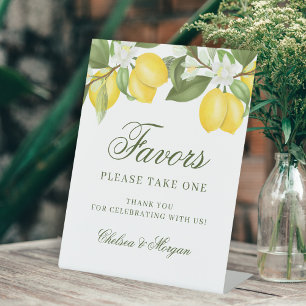 Signe De Table Aquarelle Citrus Citrus Mariage Faveurs