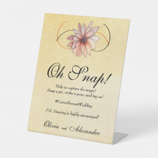 Signe De Table Aquarelle d'automne Floral Terracotta Mariage jaun