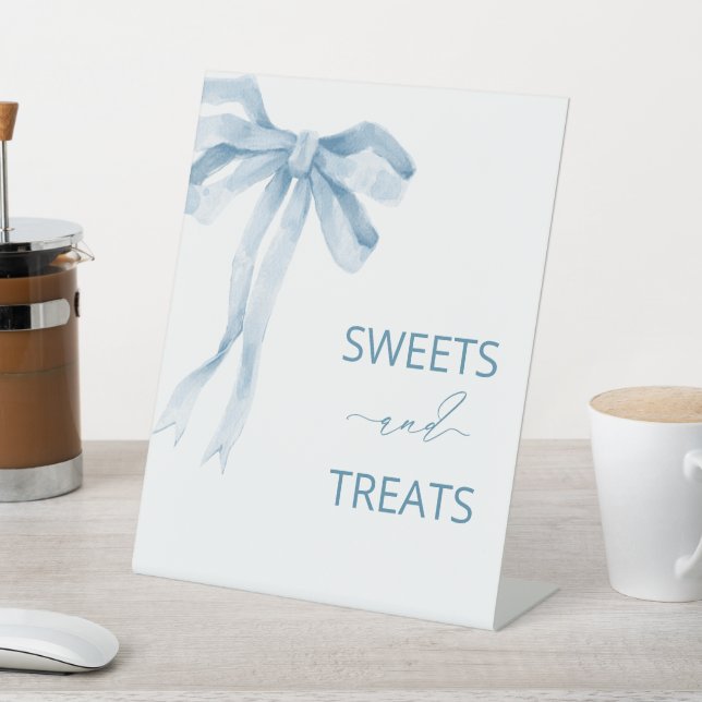 Signe De Table Aquarelle Elegant Bow Ribbon baby shower sucré a (In SItu)